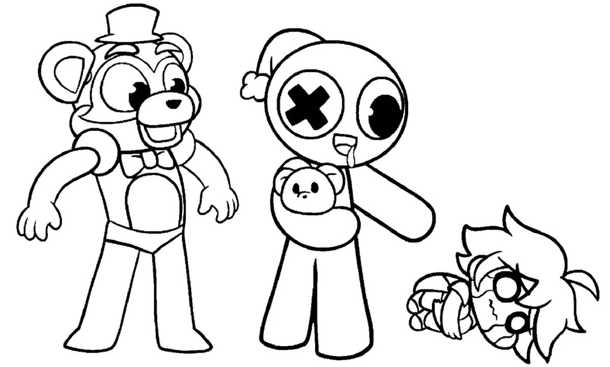 Coloriages FNAF v Rainbow Friends 7 Pages de coloriages